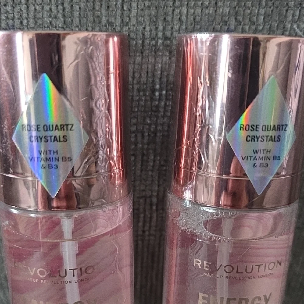 Revolution Energy Fix Rose Quartz Fixing Spray Enriched With B5 & B3, 2 Bottles.